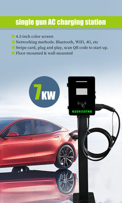 5mの充電ケーブルと7kWの出力を持つ商用ポータブルウォールボックスEV充電器
